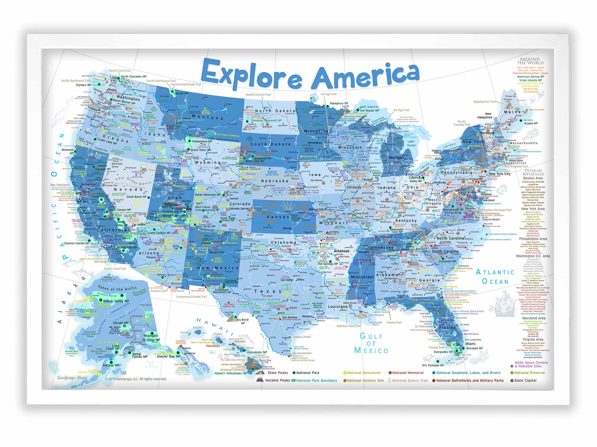 usa map for kids