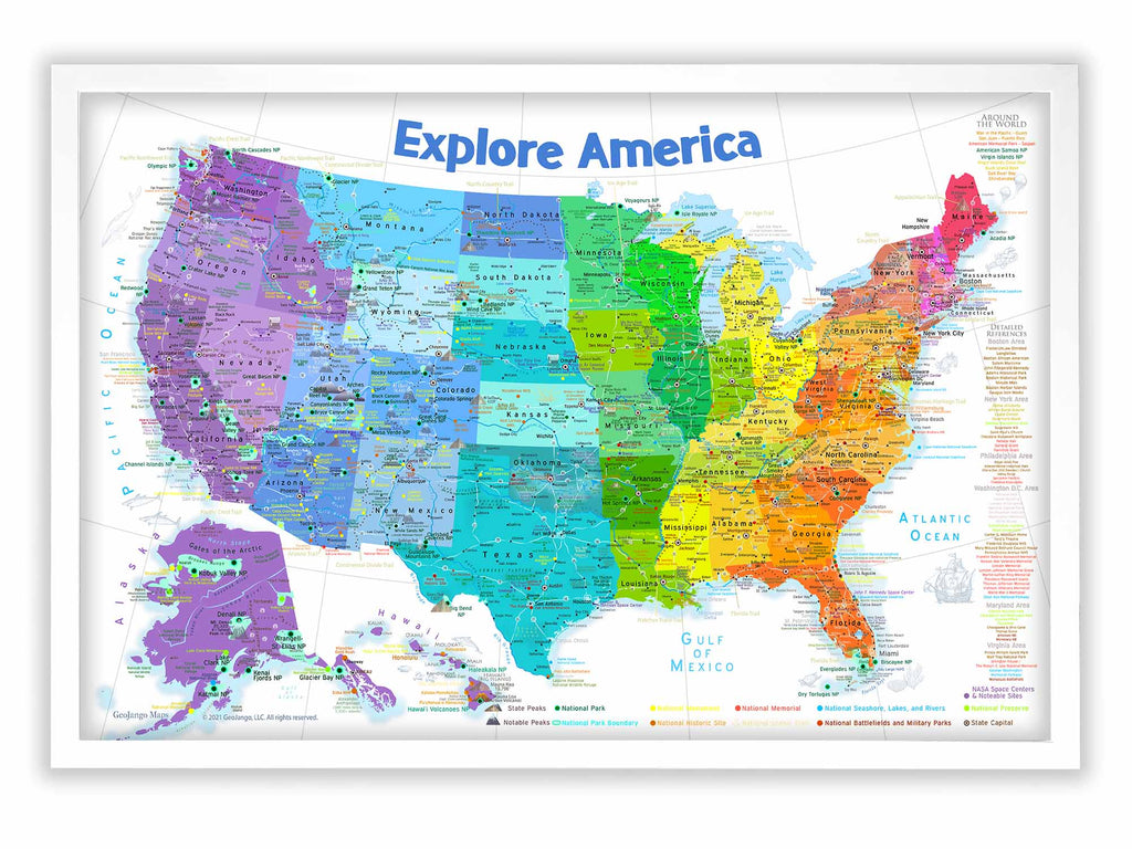 USA Map For Kids