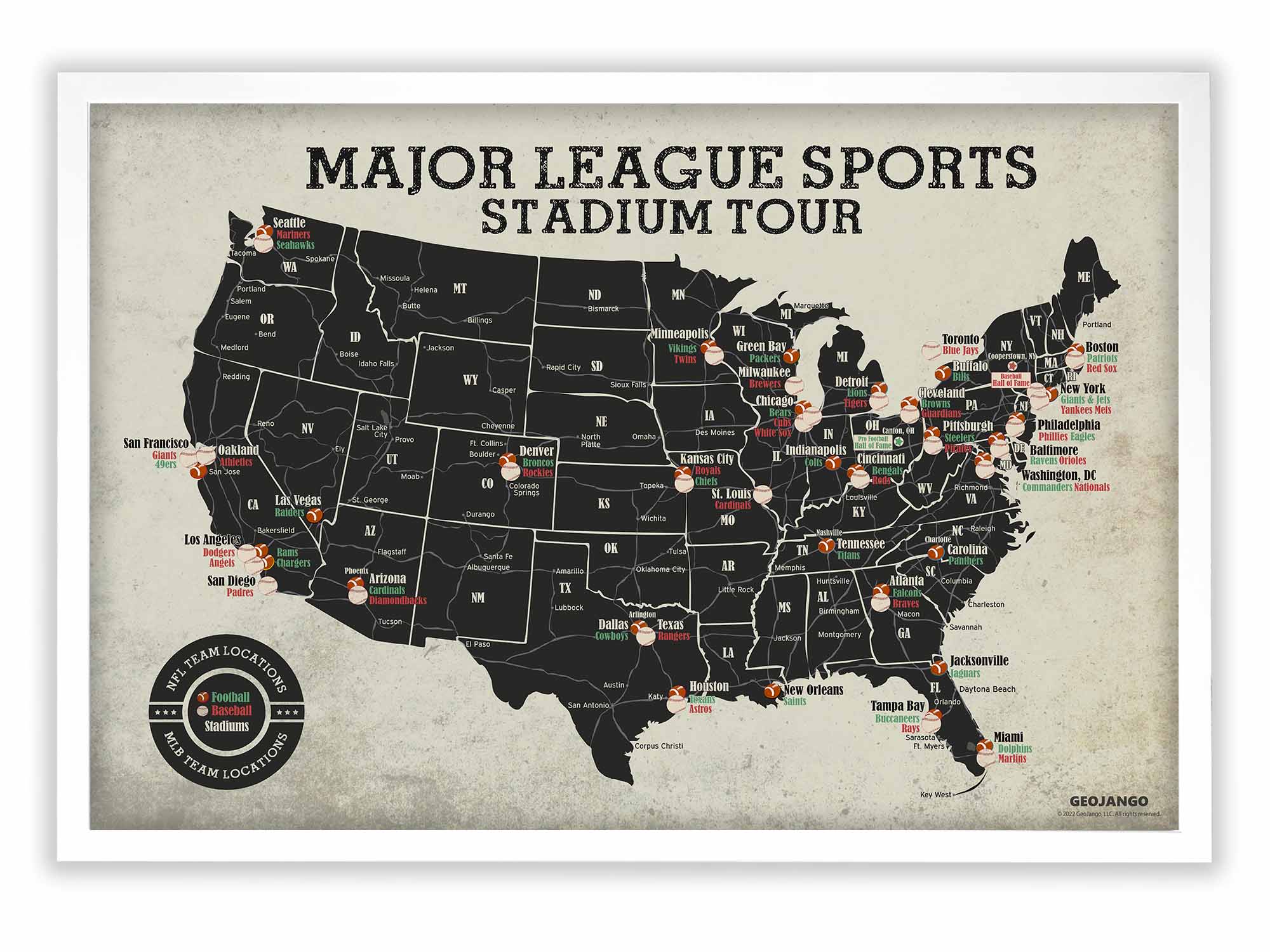 Football and Baseball Stadium Map – GeoJango Maps football-and-baseball-stadium-map-geojango-maps