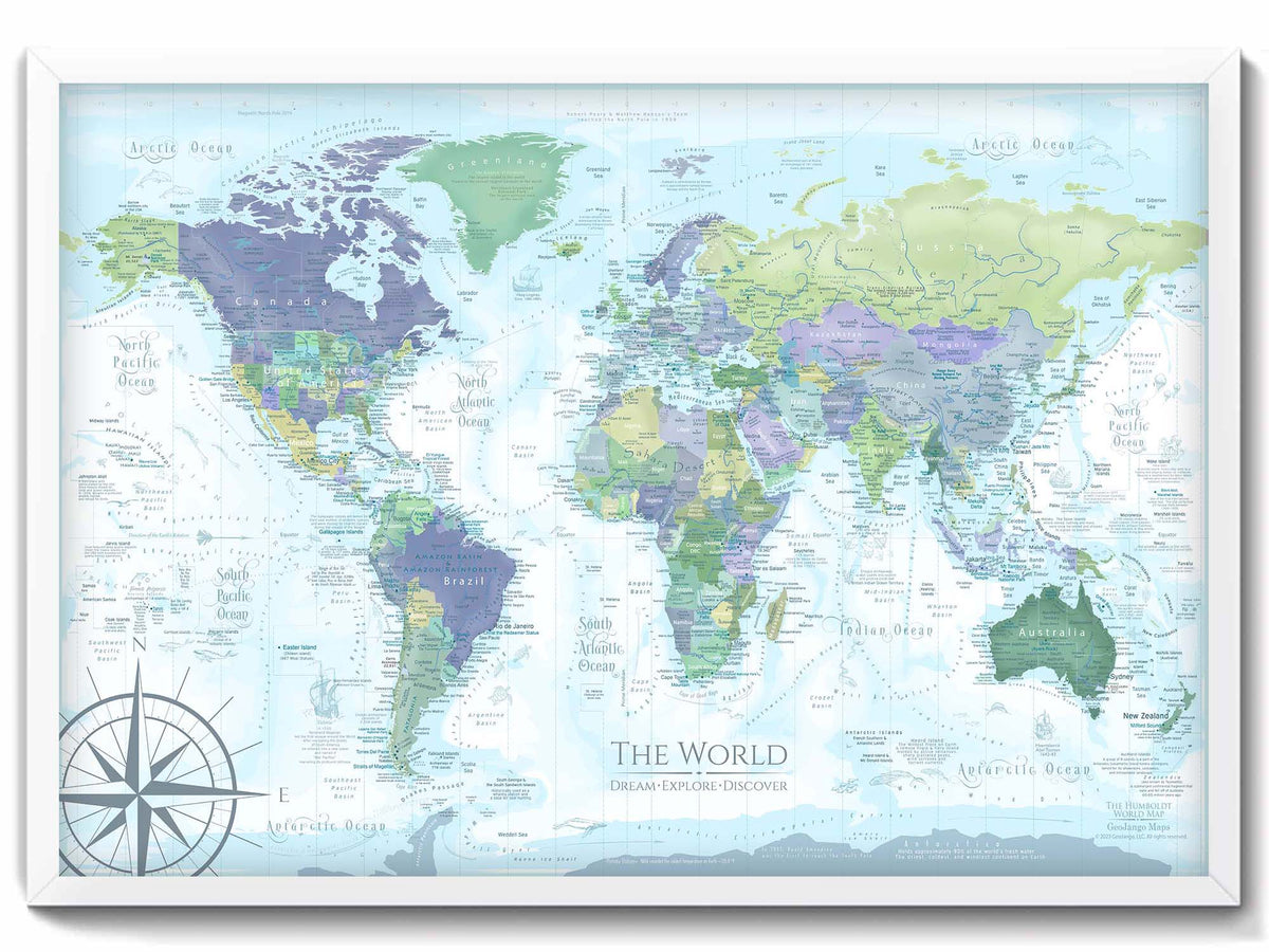 World Push Pin Travel Map – GeoJango Maps