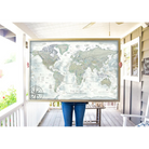 Huge framed world travel map