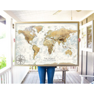 giant antique world map for wall decor and pinning your travels