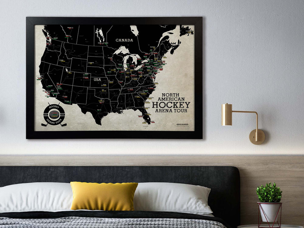 NHL AHL ECHL Hockey Teams Map
