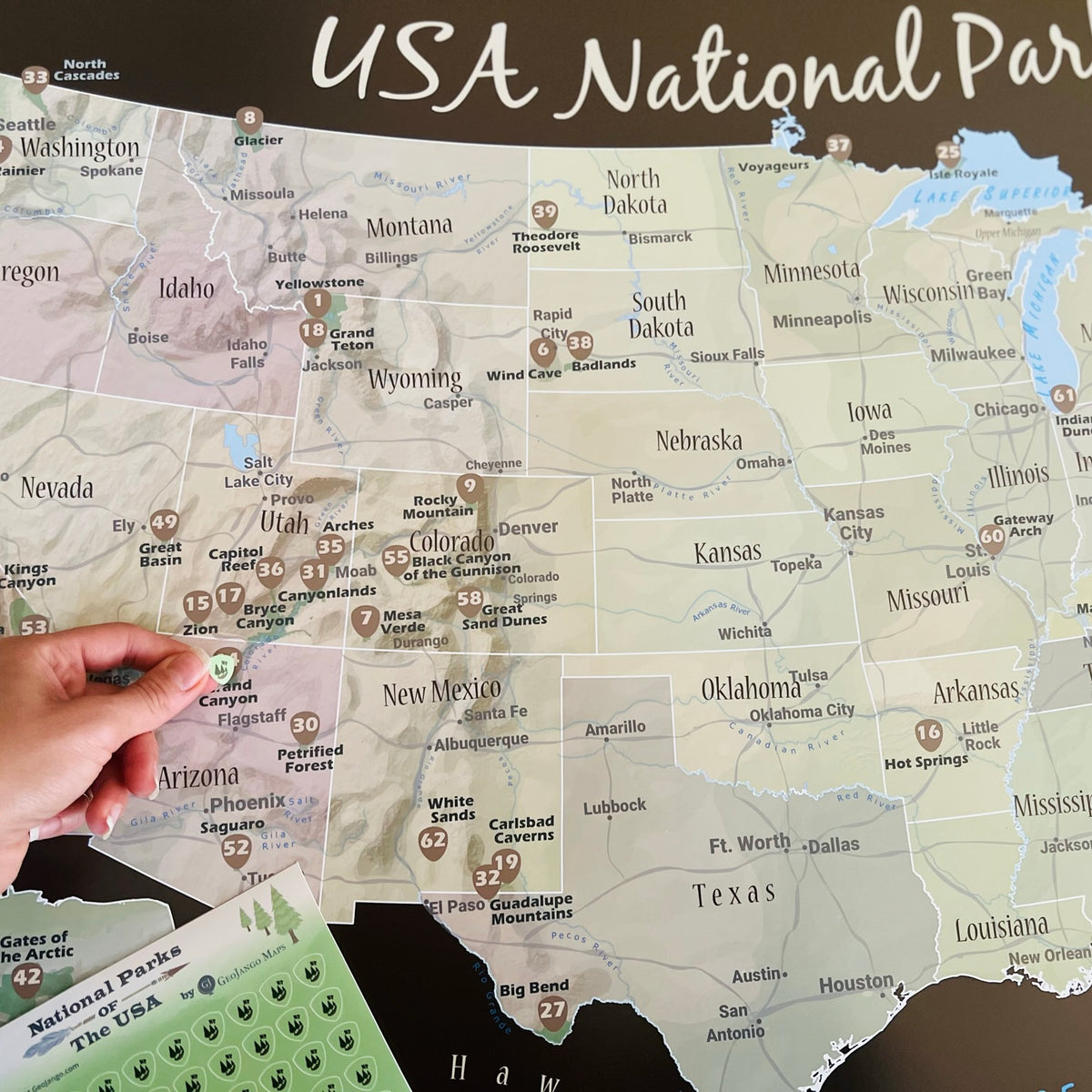 Wholesale National Parks Sticker Map – GeoJango Maps