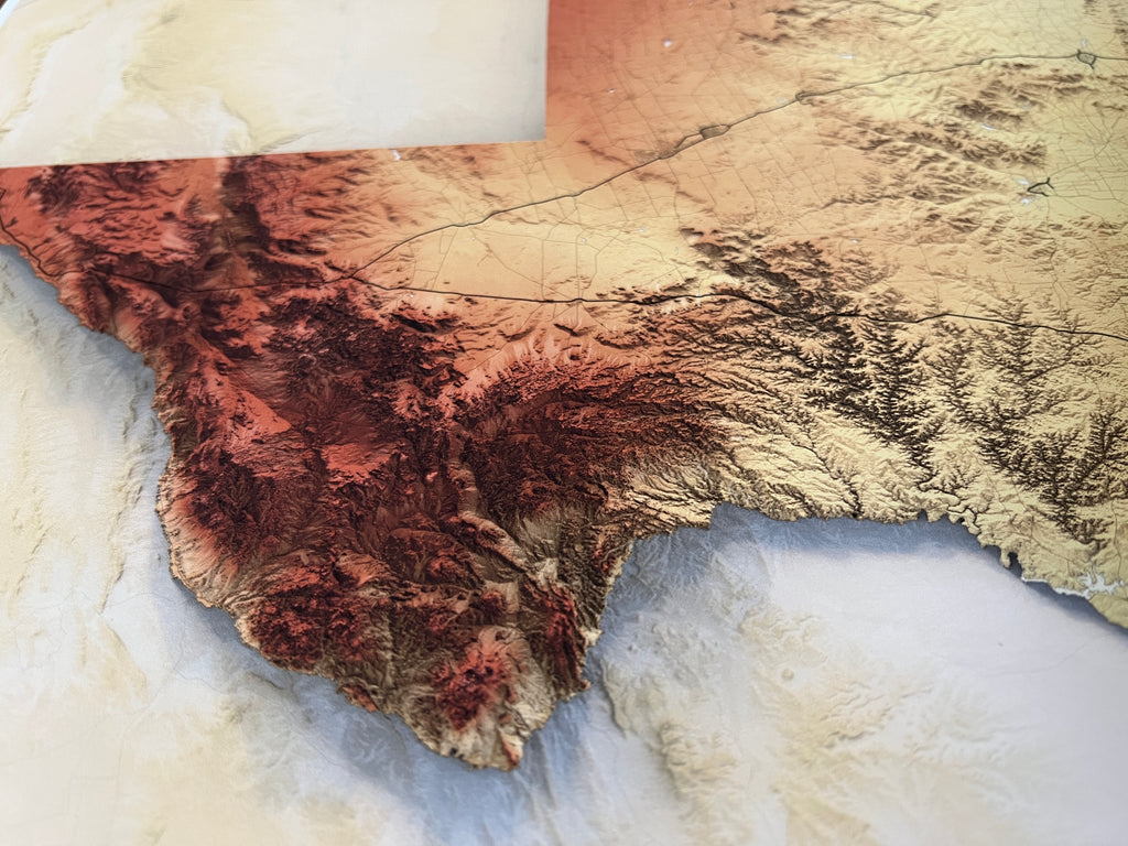 Wholesale Texas Elevation Map Print – GeoJango Maps