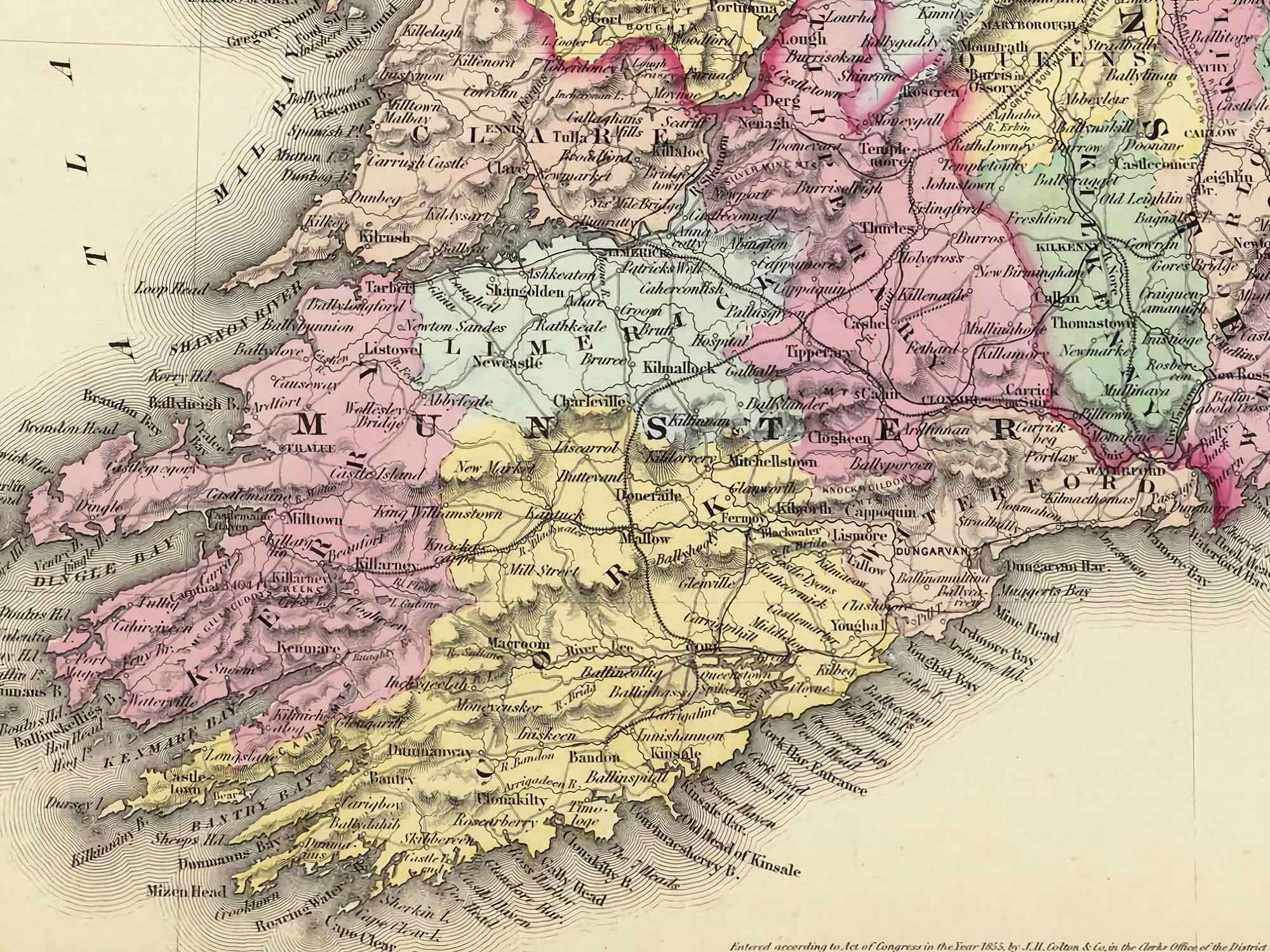 southern ireland historical map