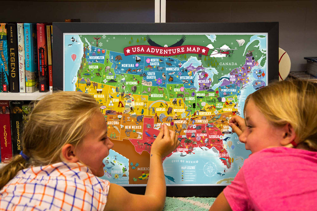 Kid's map in a library