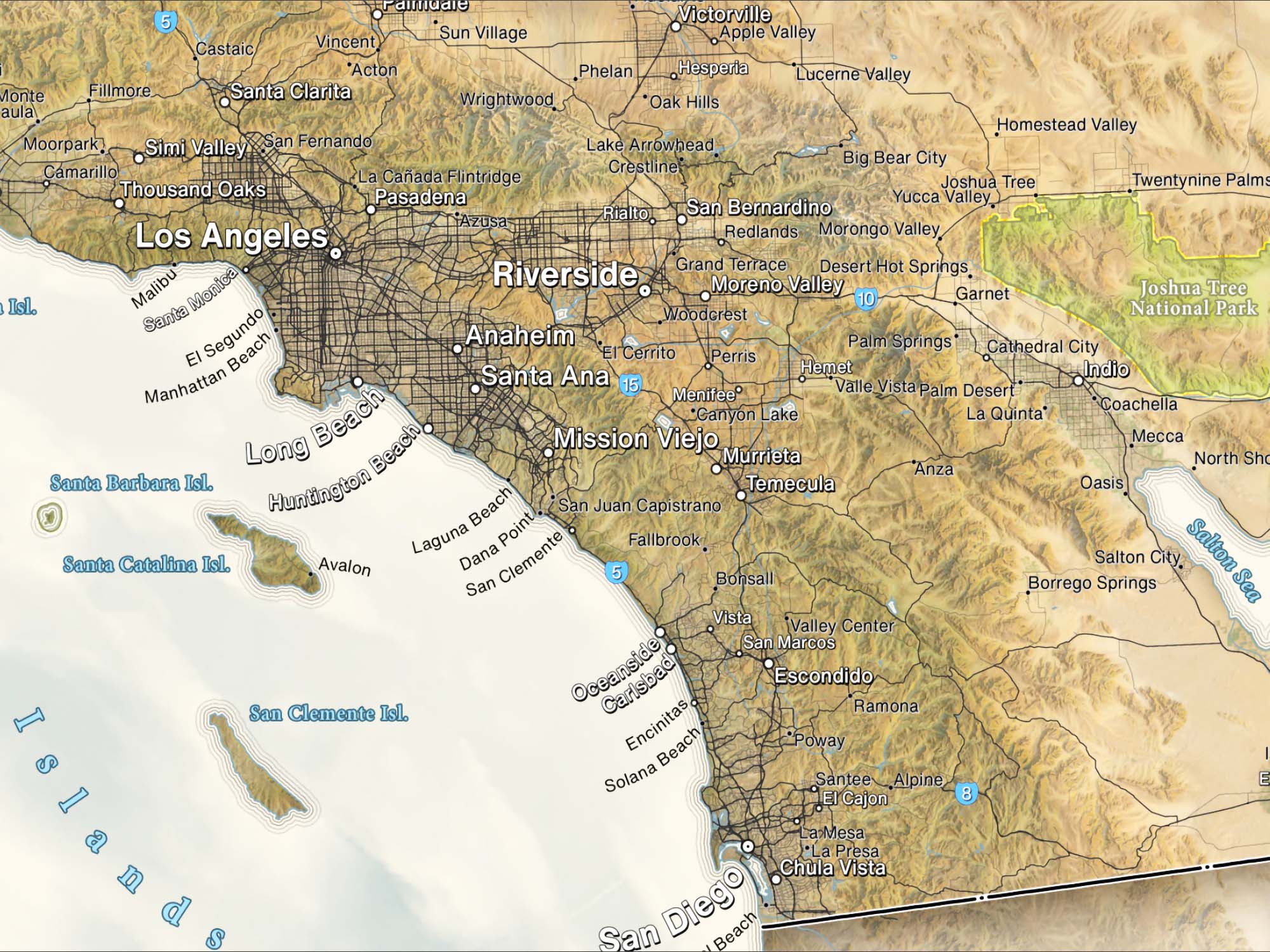 map of california hard copy