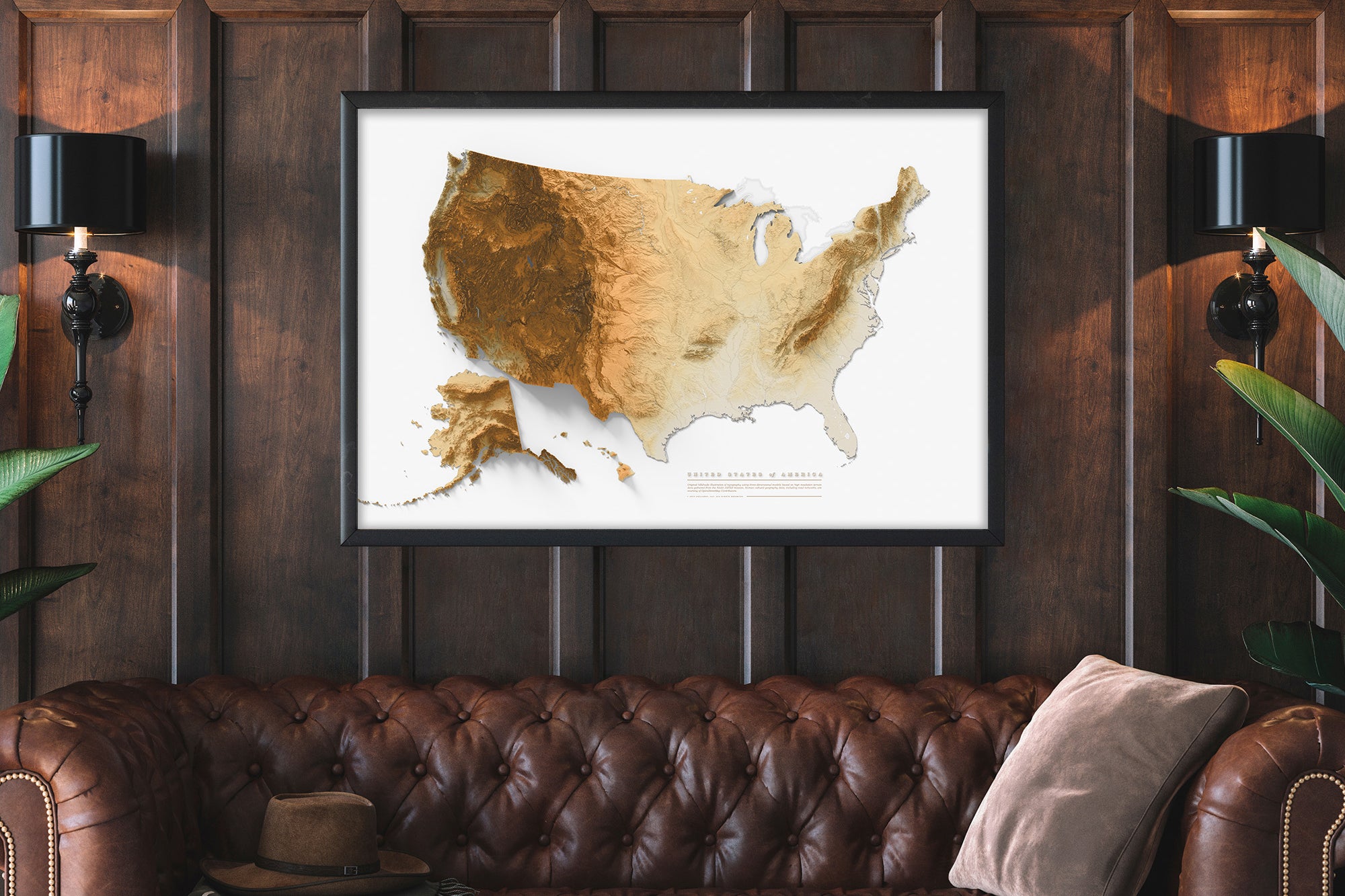 United states relief map