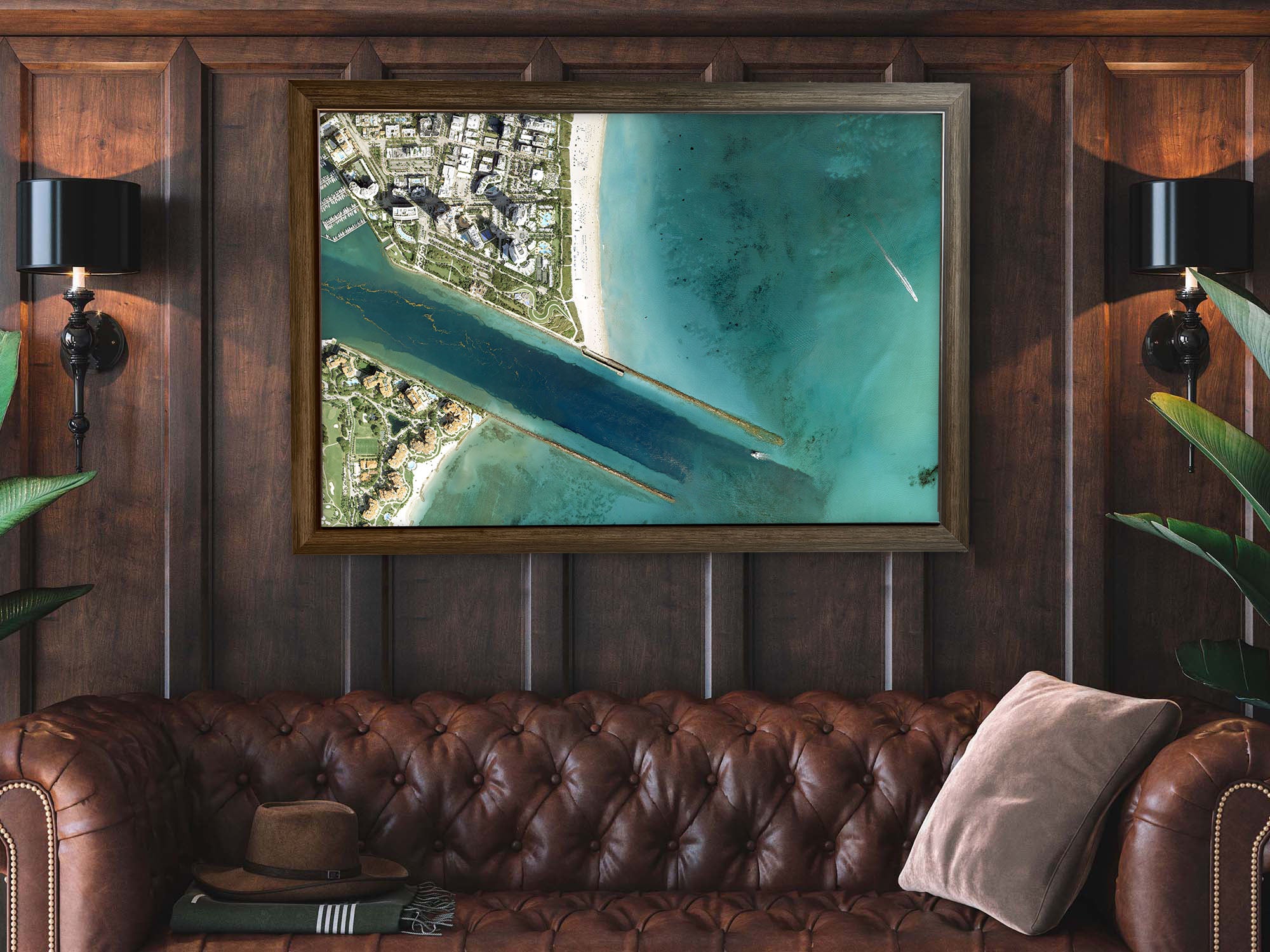 framed beach wall art