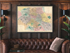 Large map of Paris for wall