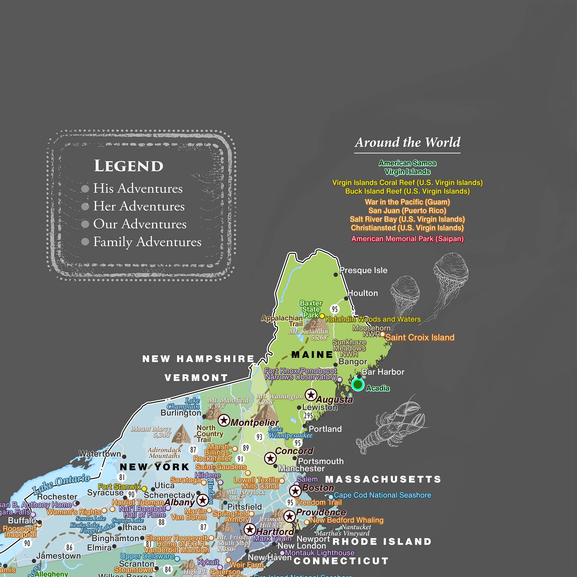 personalized legend ideas for map