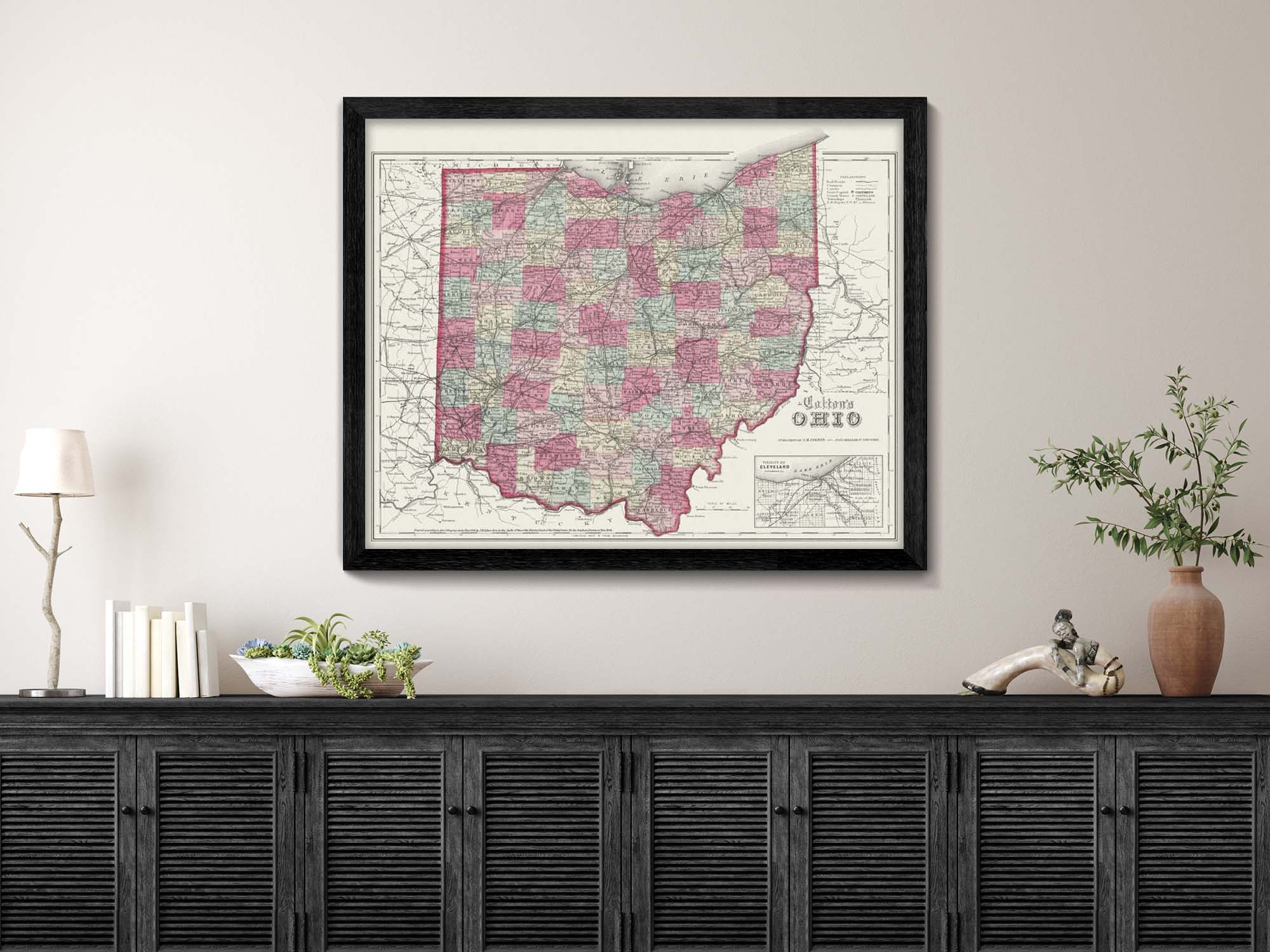 old ohio map 1800s