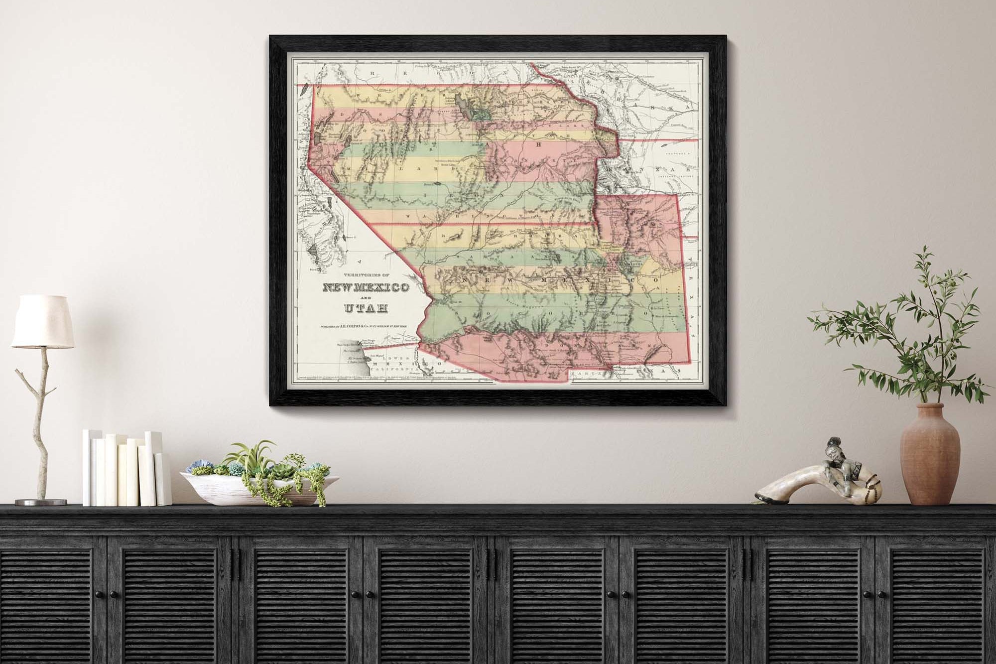 old new mexico utah maps
