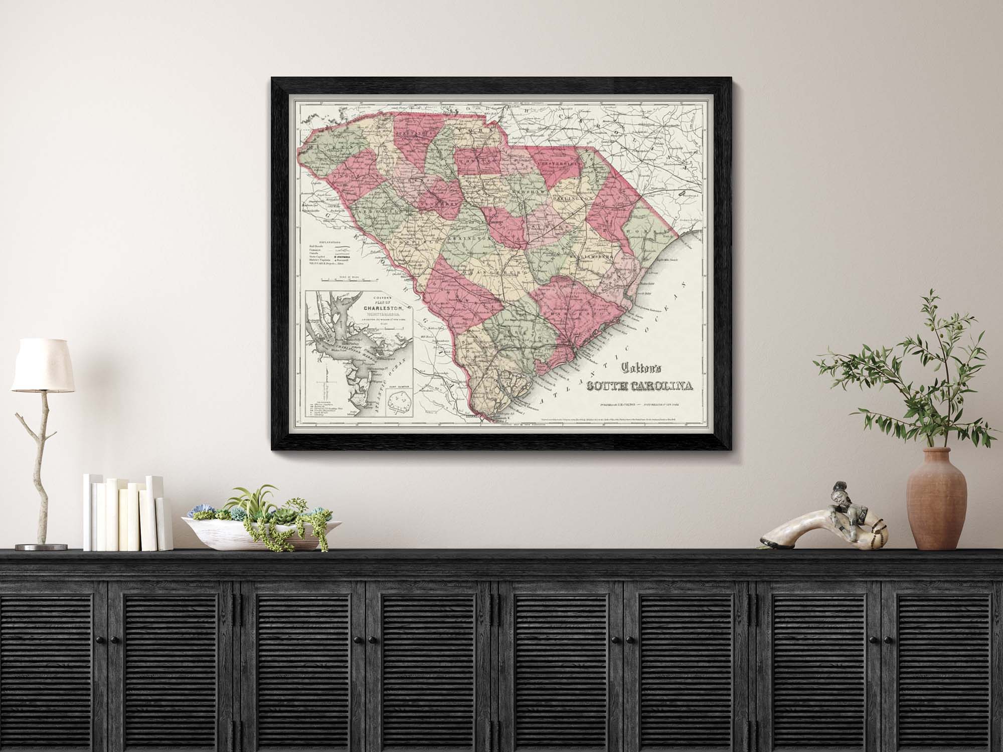 antique map of south carolina 