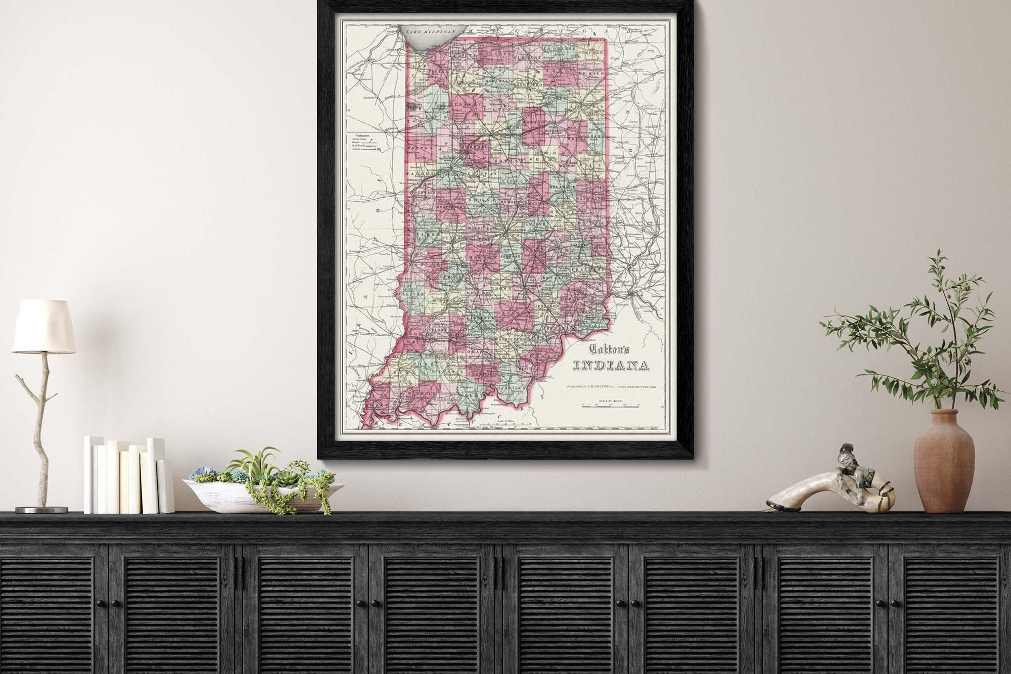old maps of indiana state