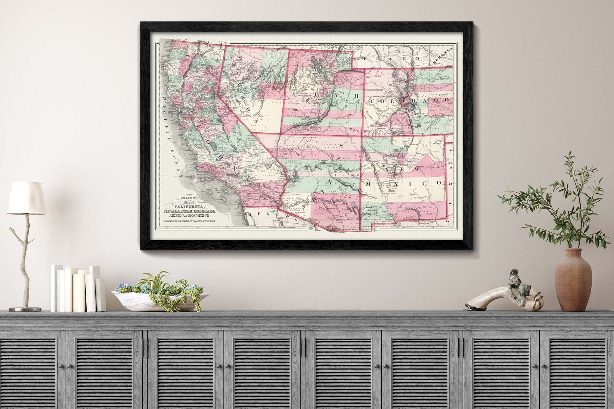 vintage west coast map
