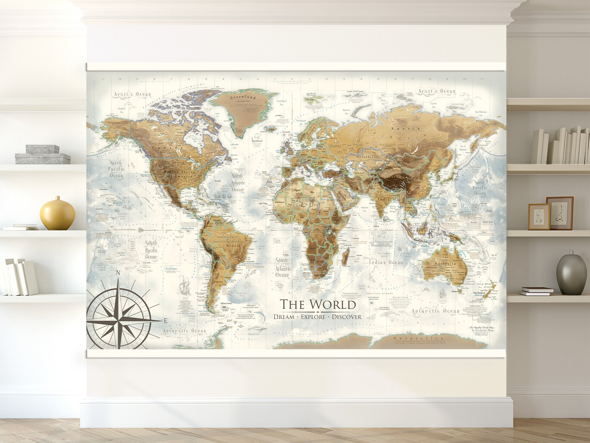 world map wallpaper mural