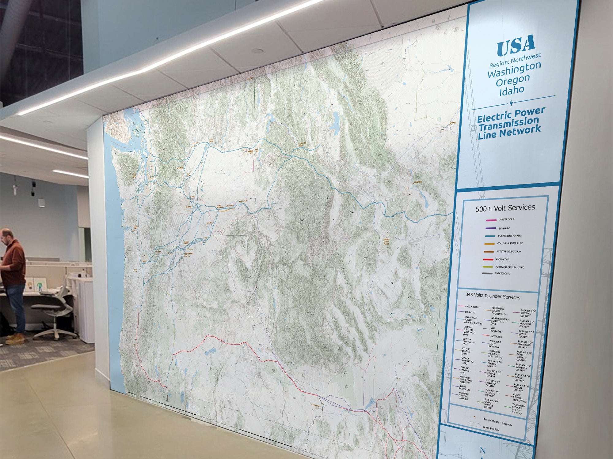 Northwest usa electric power grid map