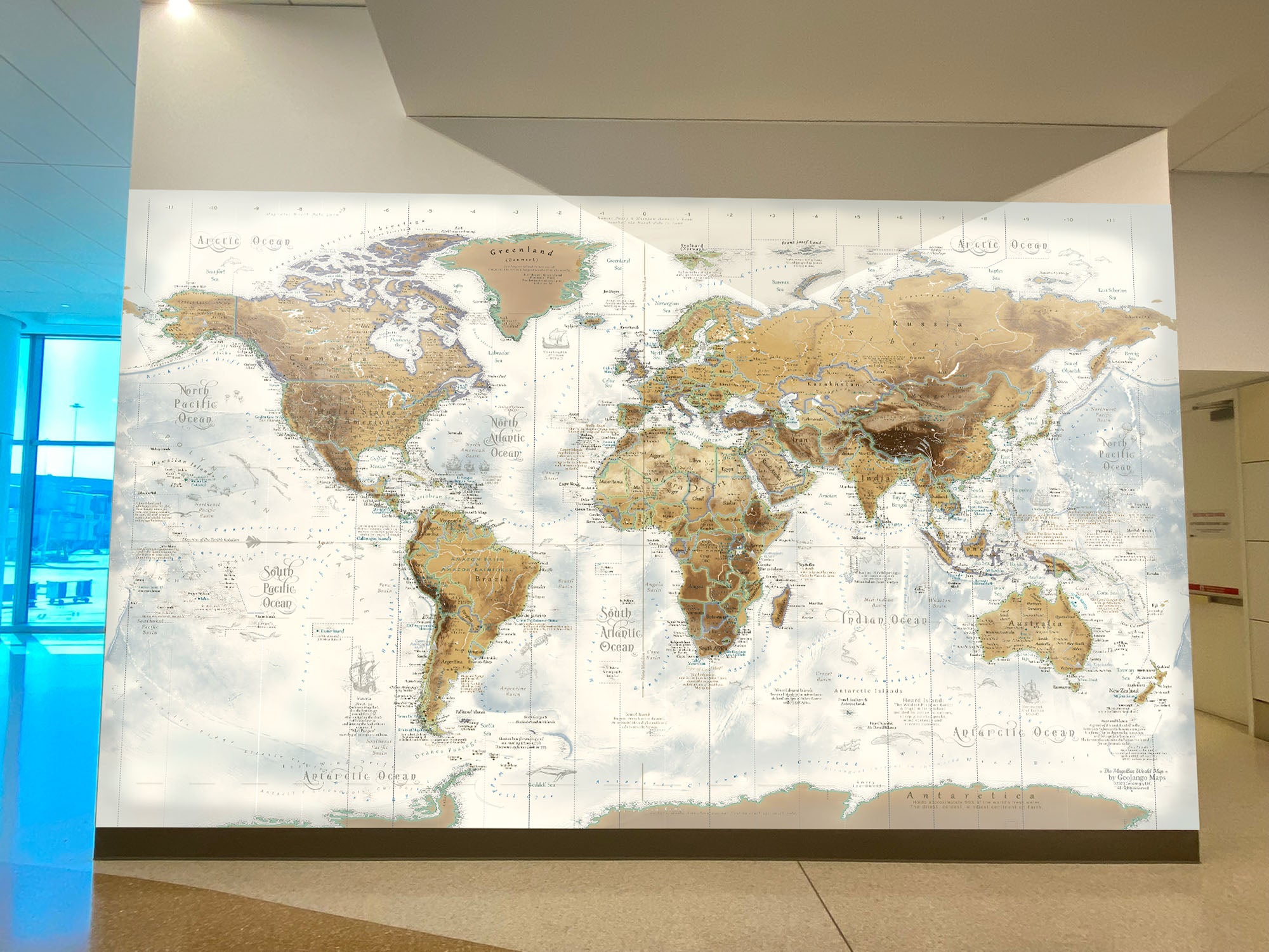 wall maps of the world