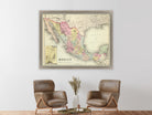 large wall map of Mexico historical