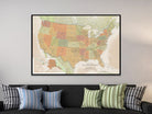 large usa pinnable map