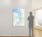map of puget sound wa push pin