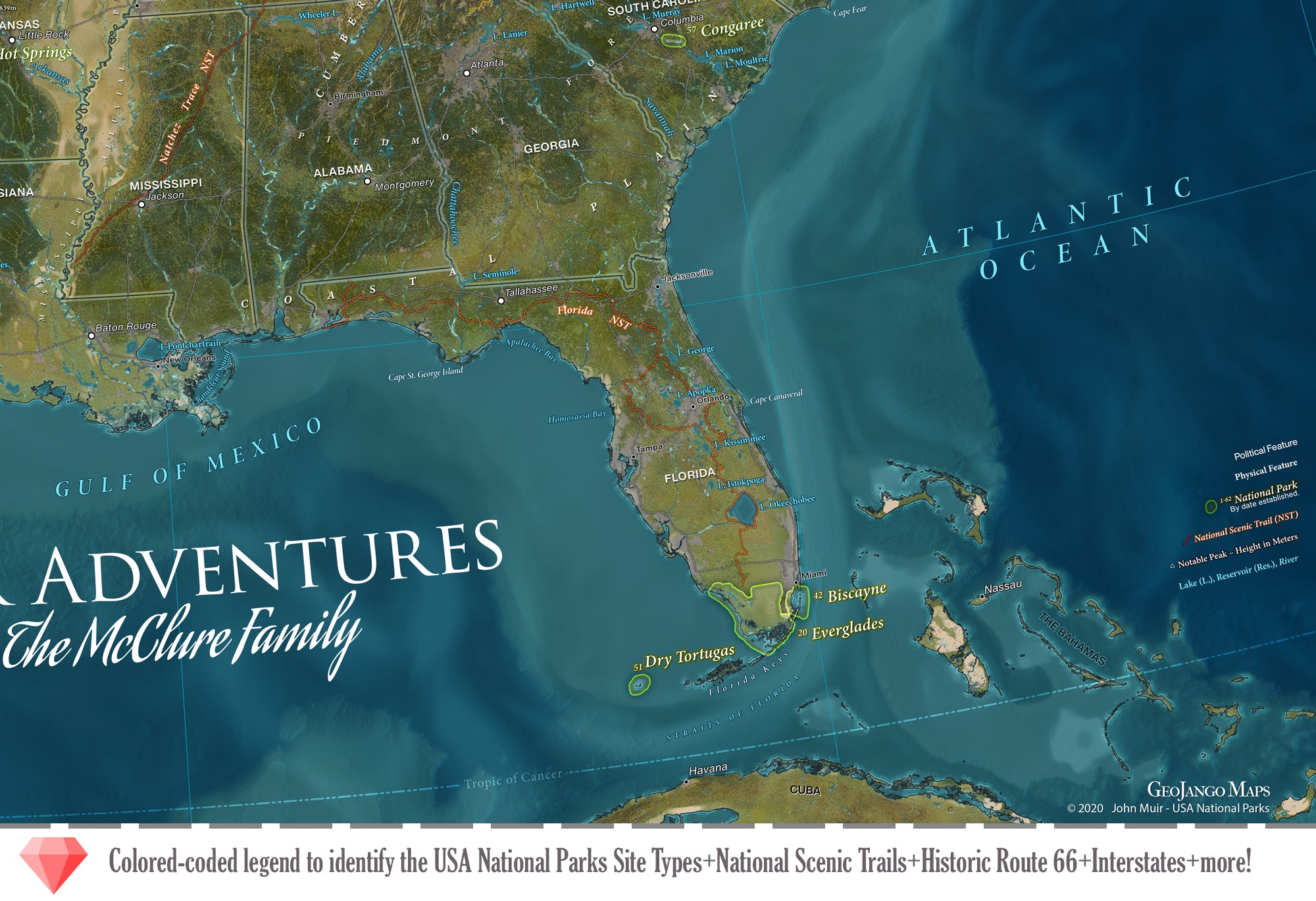 florida national scenic trail map