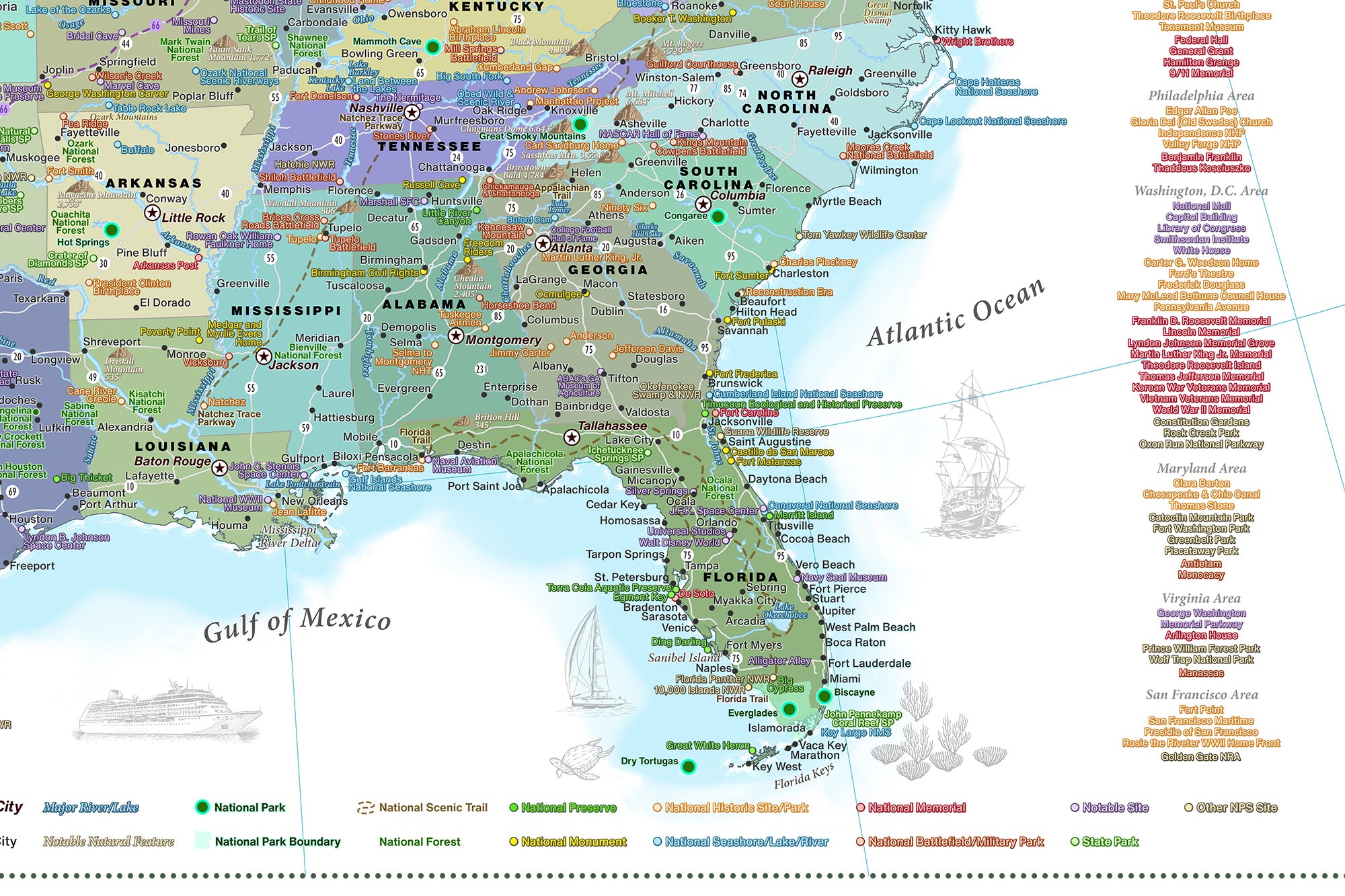 maps southeast united states