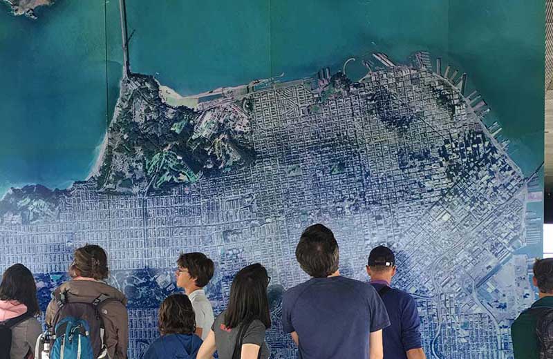 giant wall map of san francisco