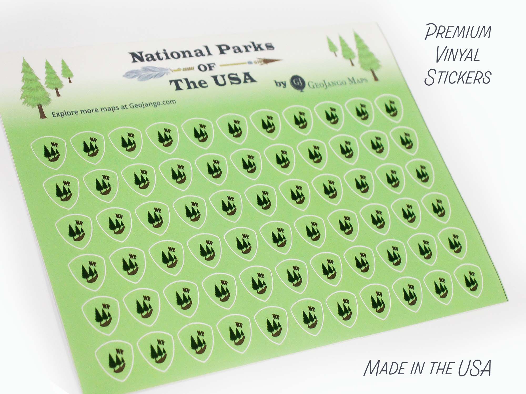 Nps Sticker Book Wholesale NPS Sticker Map - Watercolor – GeoJango Maps
