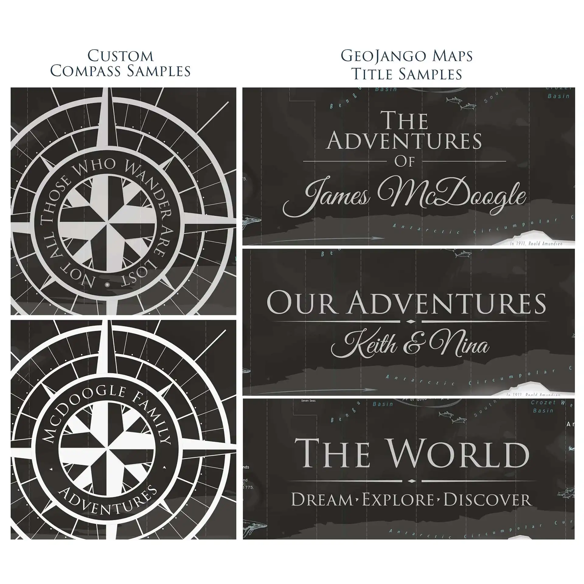 custom world map title quotes
