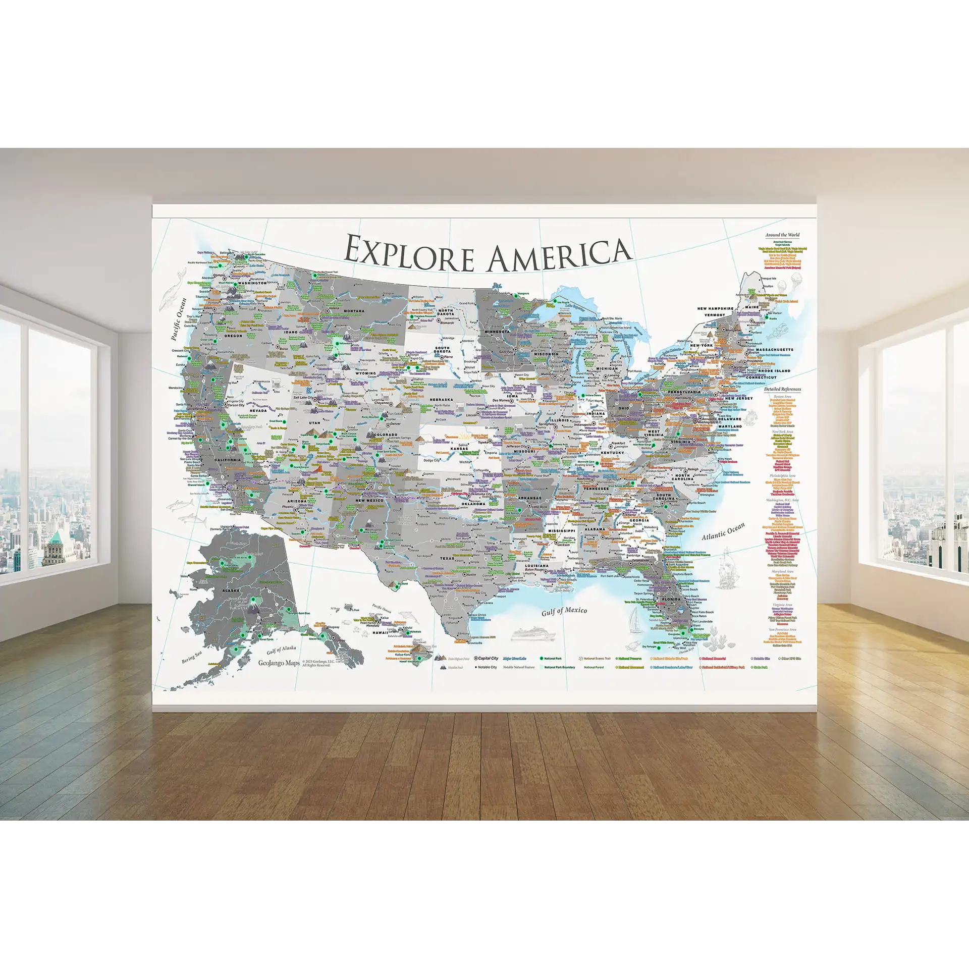extra-large map of the usa