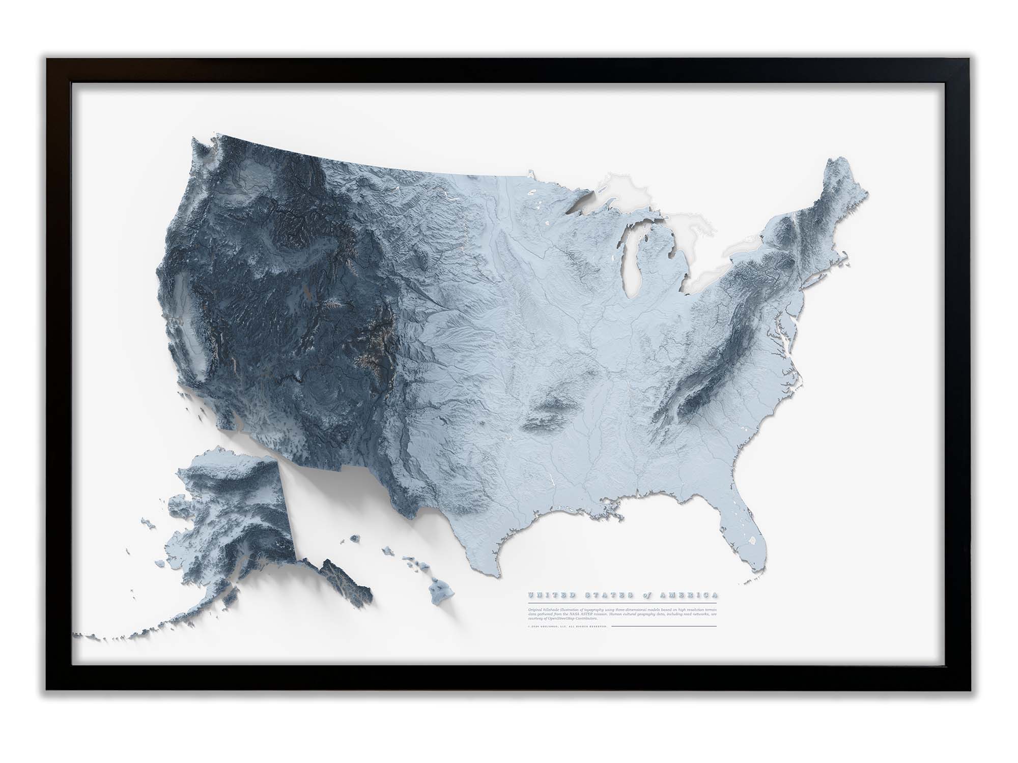 The Future Mapping Company American Shield Relief Map
