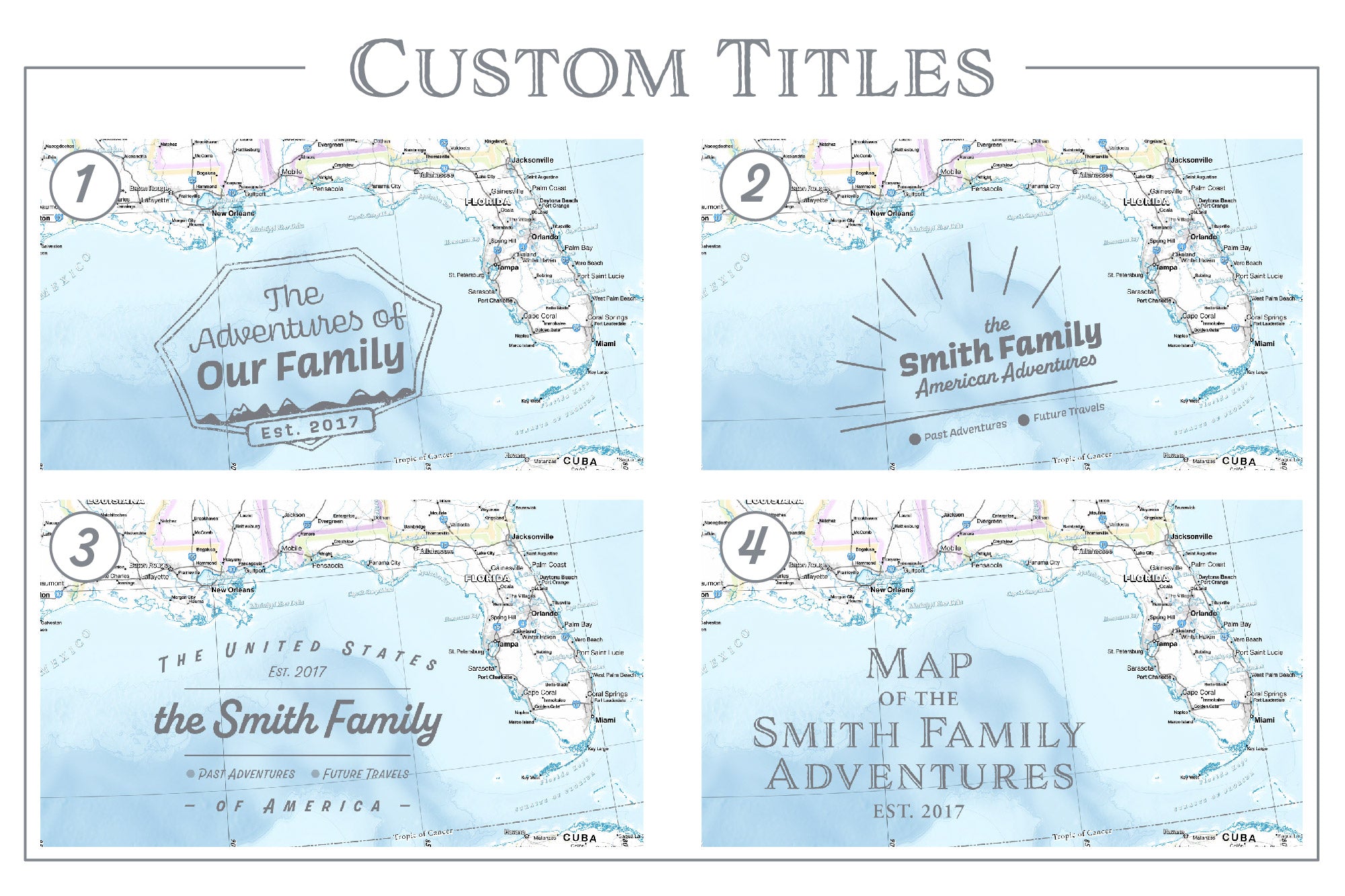 personalized usa map legend