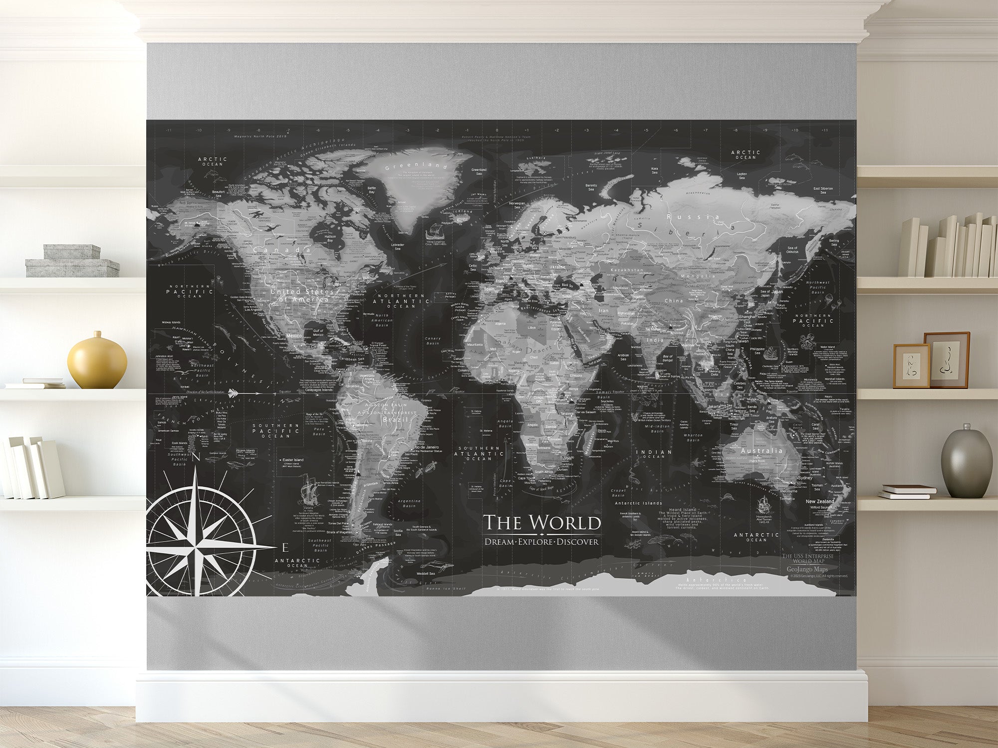 map of the world for wall