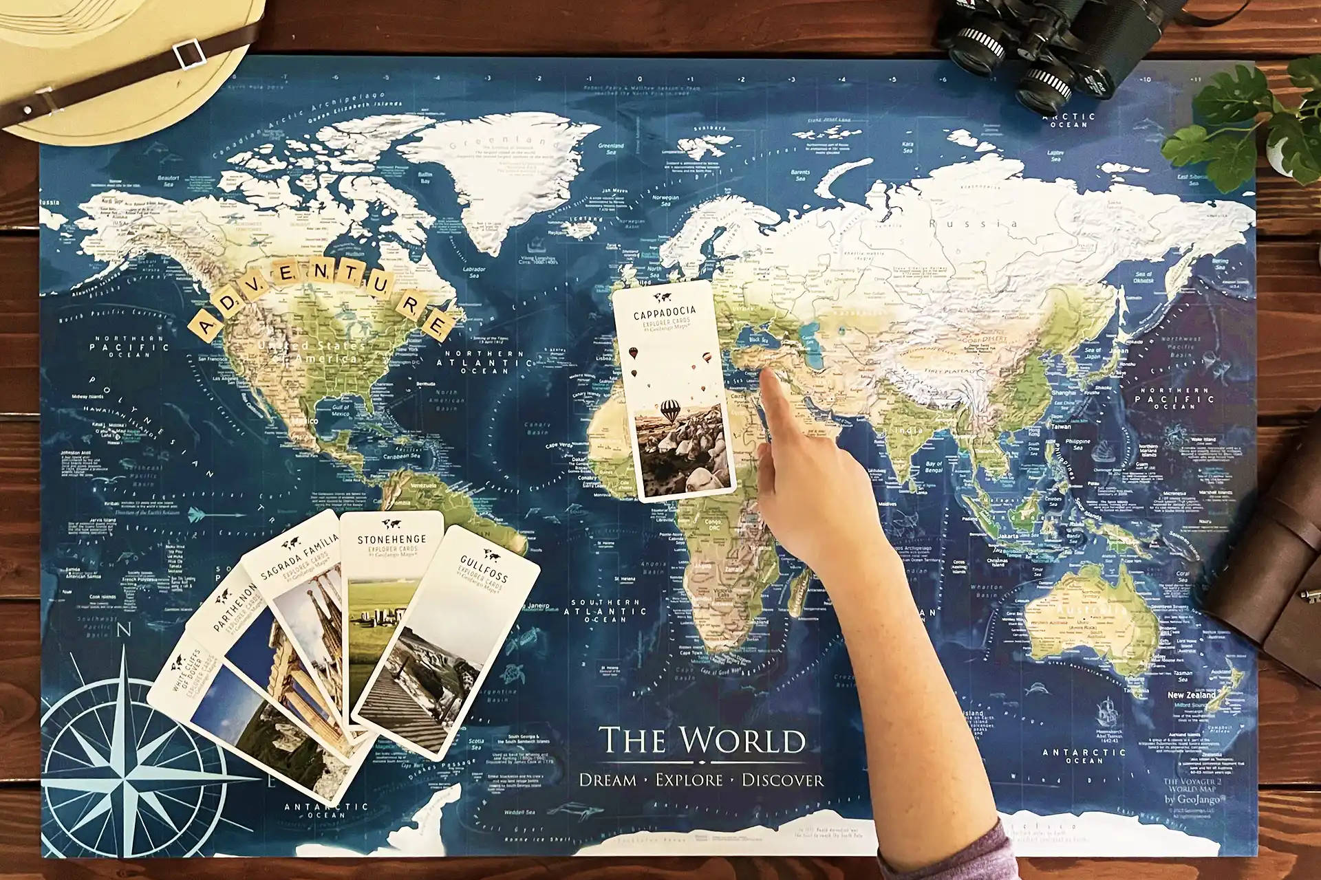 travellers world map push pin world map