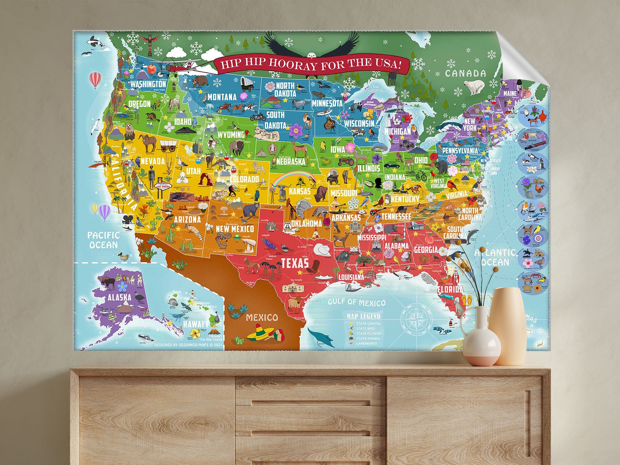 Kids illustration map