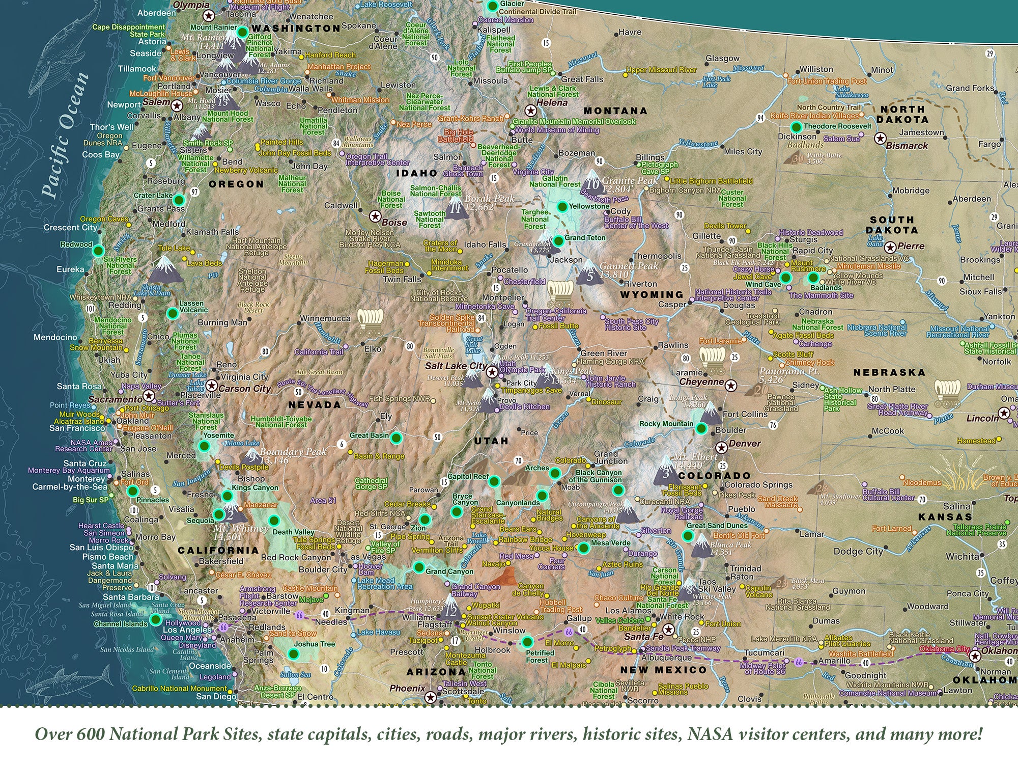 map of national parks in California