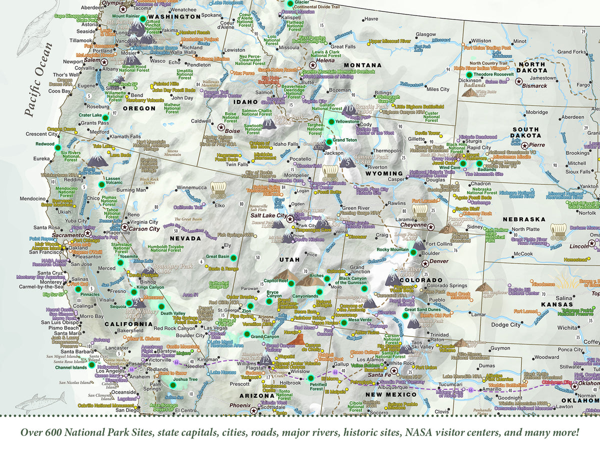 Map of the United States - US Push Pin Map – GeoJango Maps