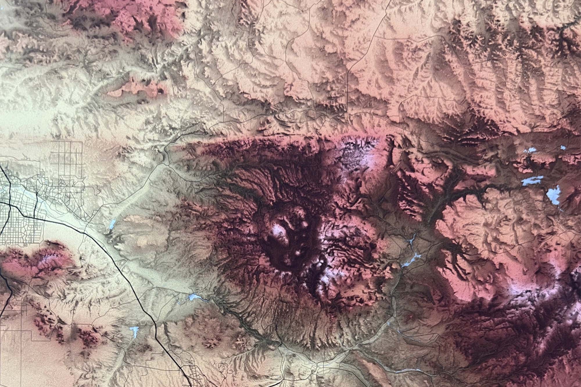 detail of new mexico topography
