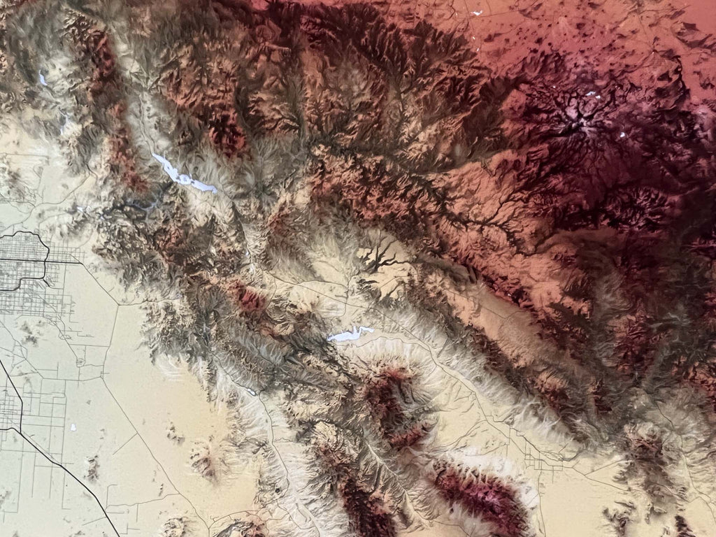 Superstition Mountains shaded relief