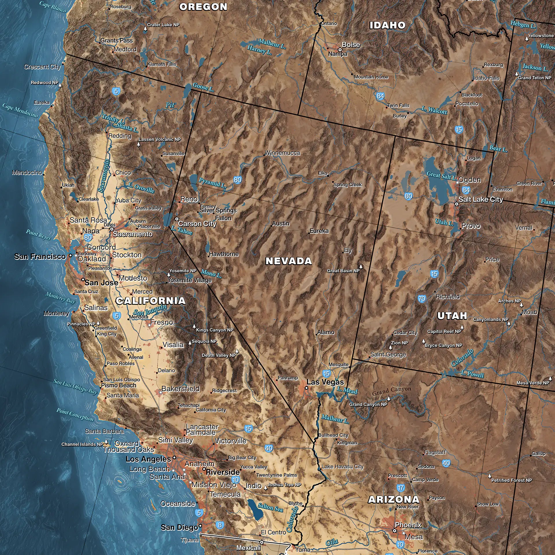 maps southwest united states