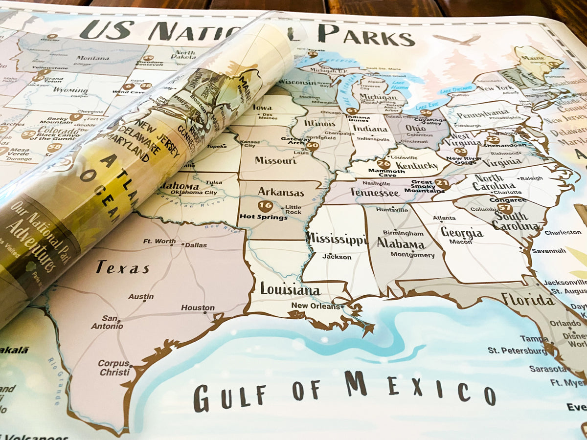 Wholesale NPS Sticker Map - Watercolor – GeoJango Maps