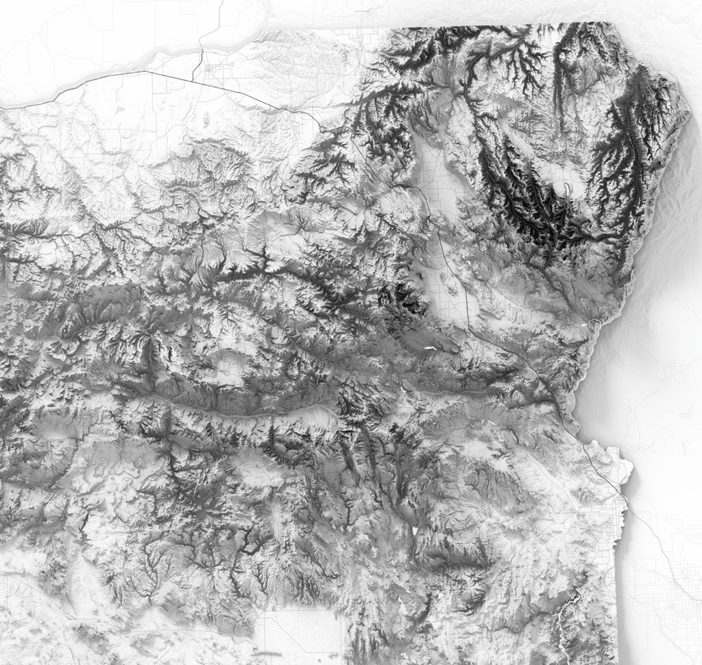 Detailed shaded relief of northwest oregon