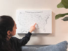 Hanging canvas US map