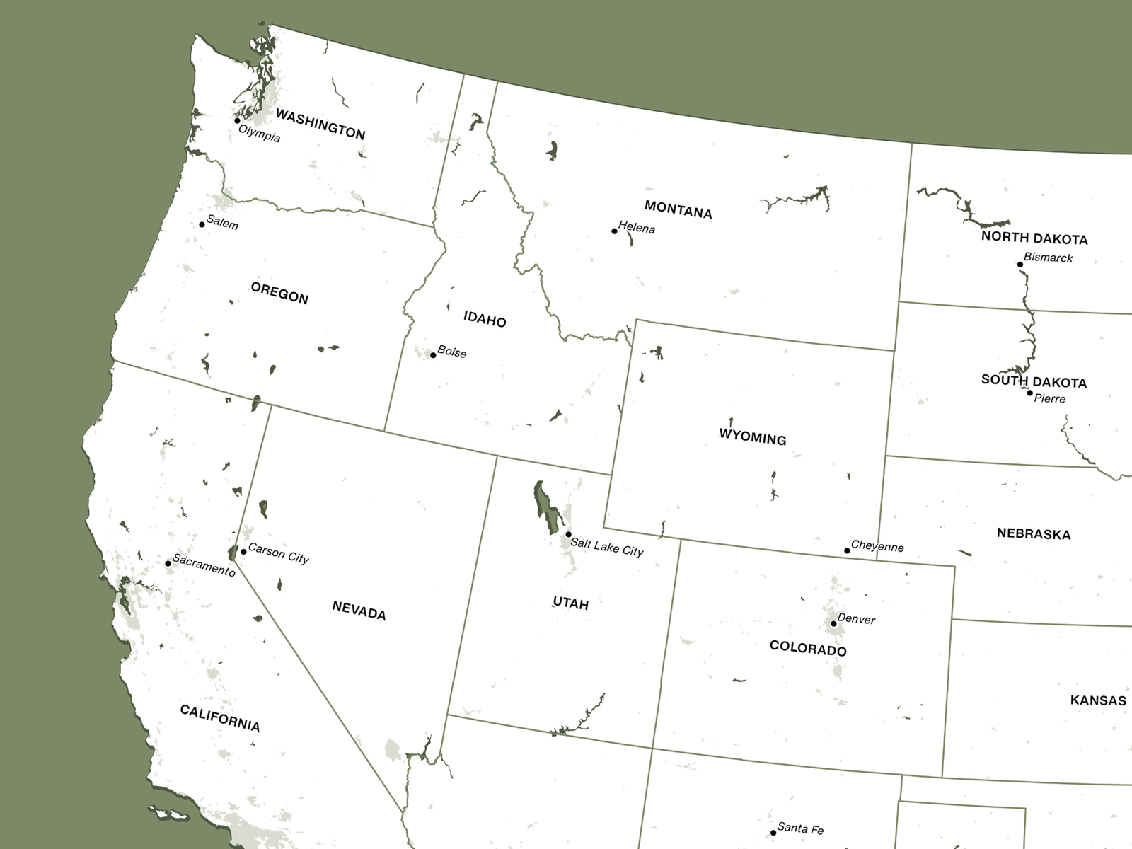 USA States and Capitals Map - Canvas Push Pin Travel Map – GeoJango Maps