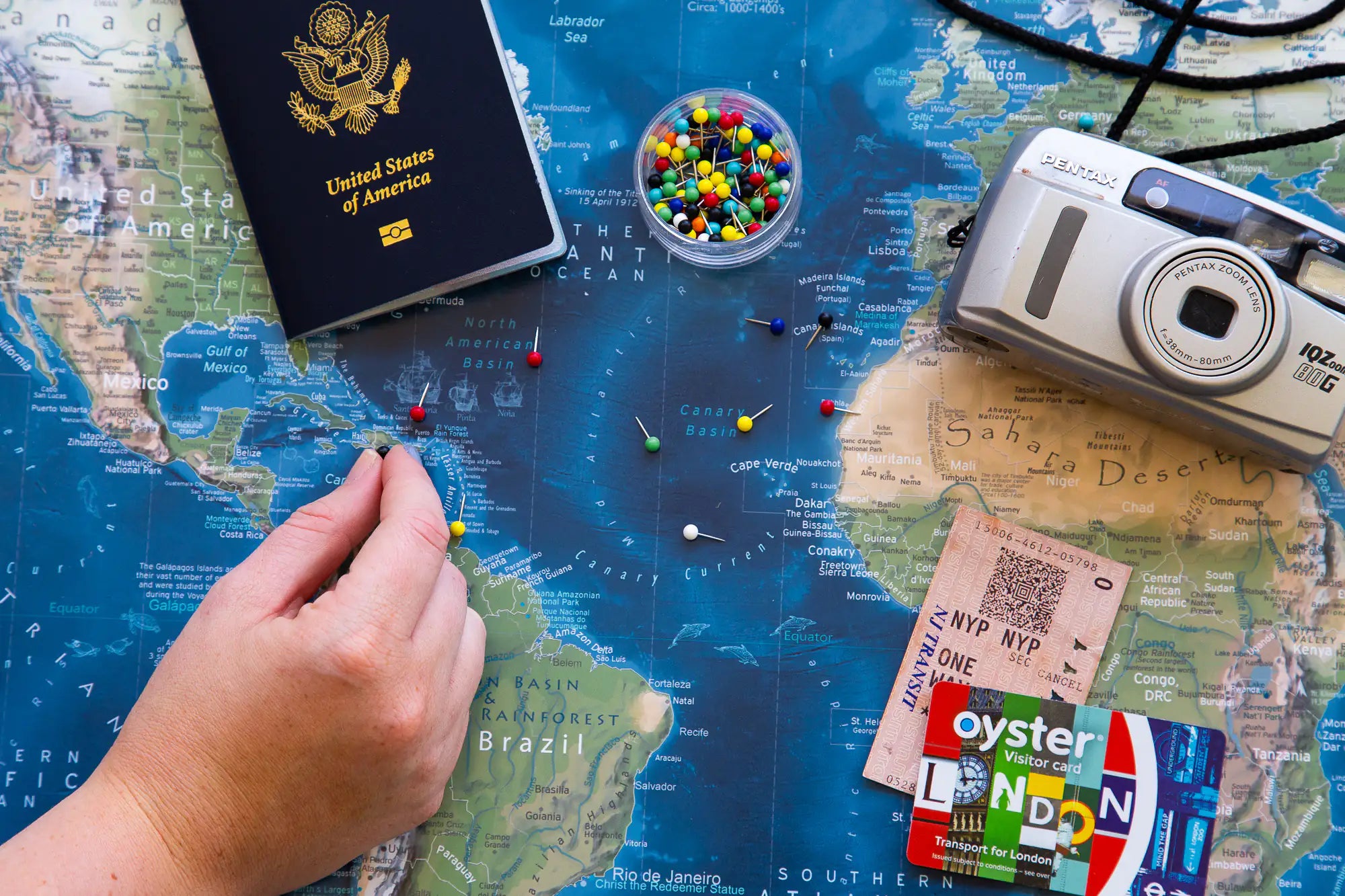 travellers world map Push Pin Travel Maps