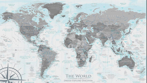 World map wall art – GeoJango Maps