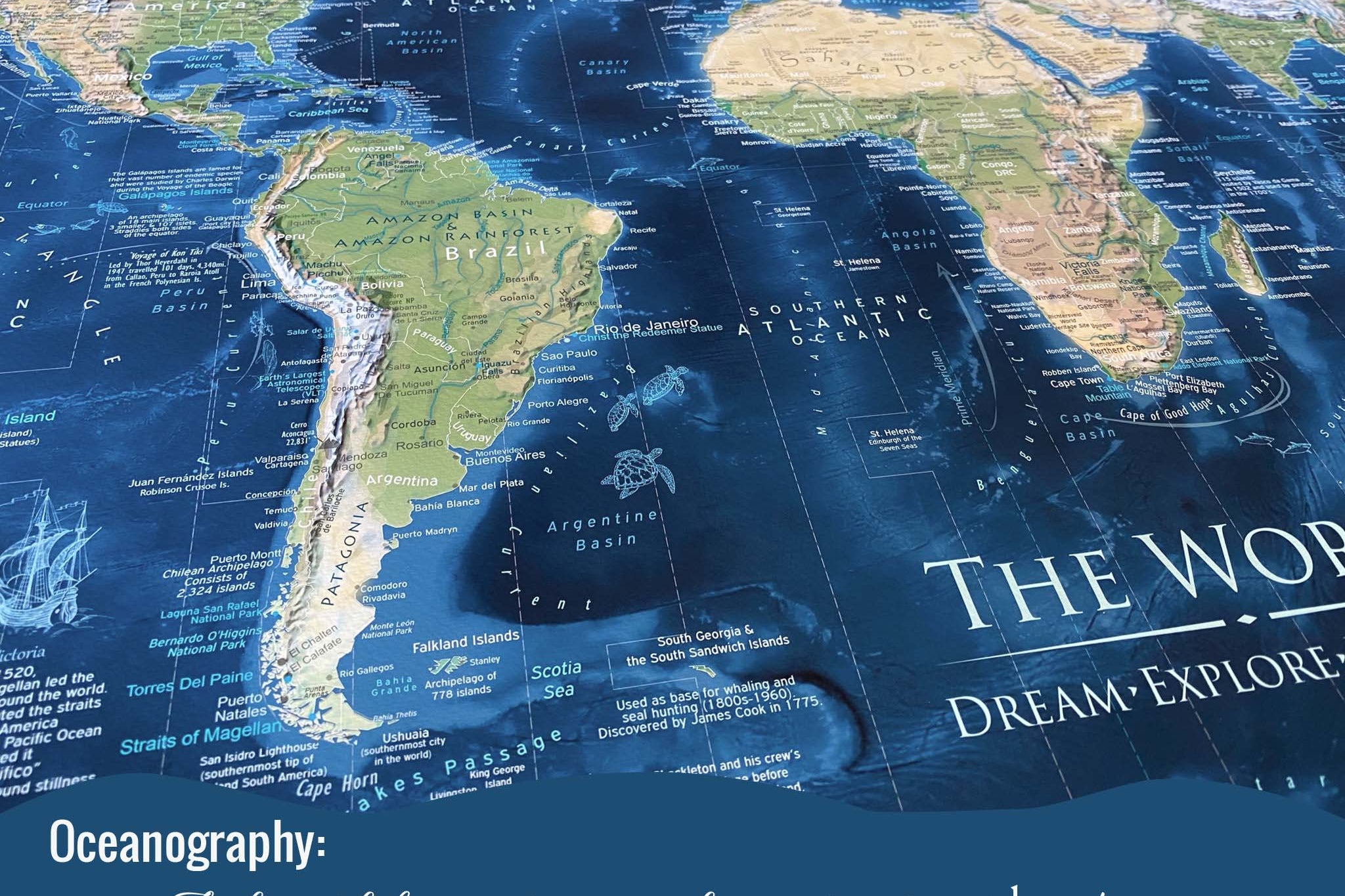 detailed world map ocean currents and countries